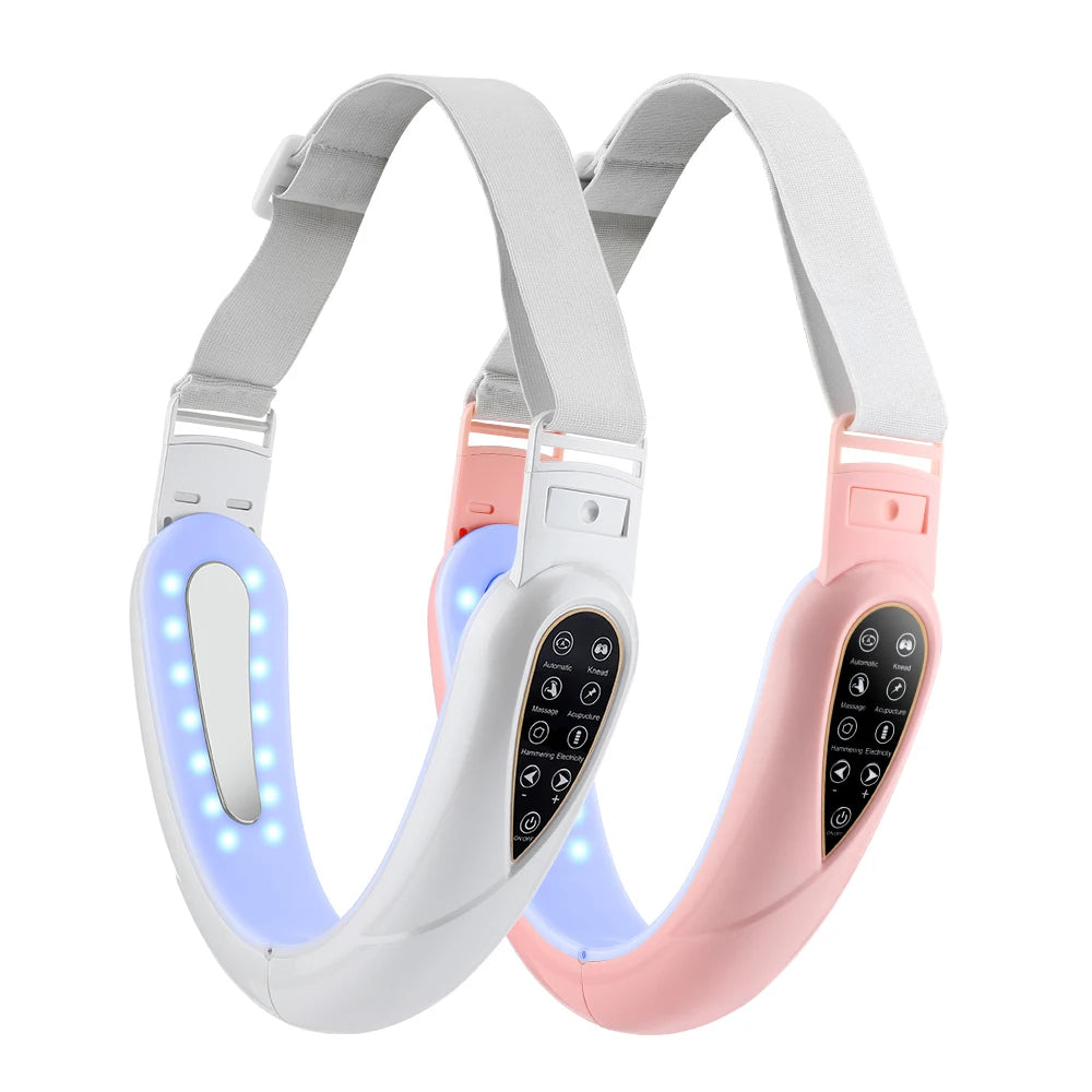 Electric Face Lifting Massager V-Shape Chin Belt & Remote
