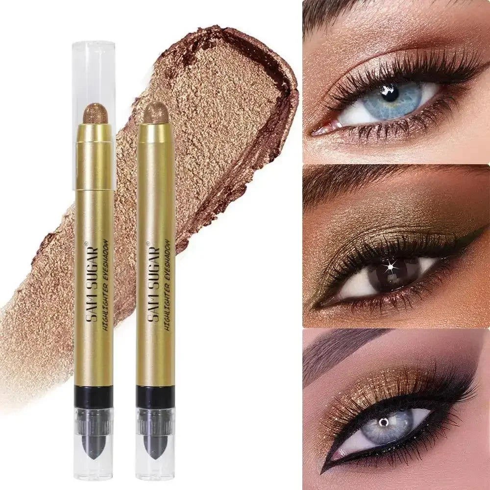 SAM SUGAR 2-in-1 Metallic Eyeshadow Highlighter Dual Tip Pen