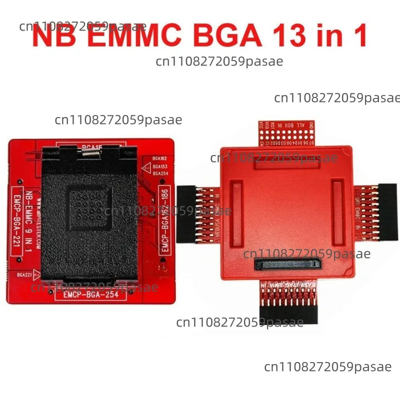 eMMC BGA 13-in-1 Socket Adapter Set | BGA100–BGA529