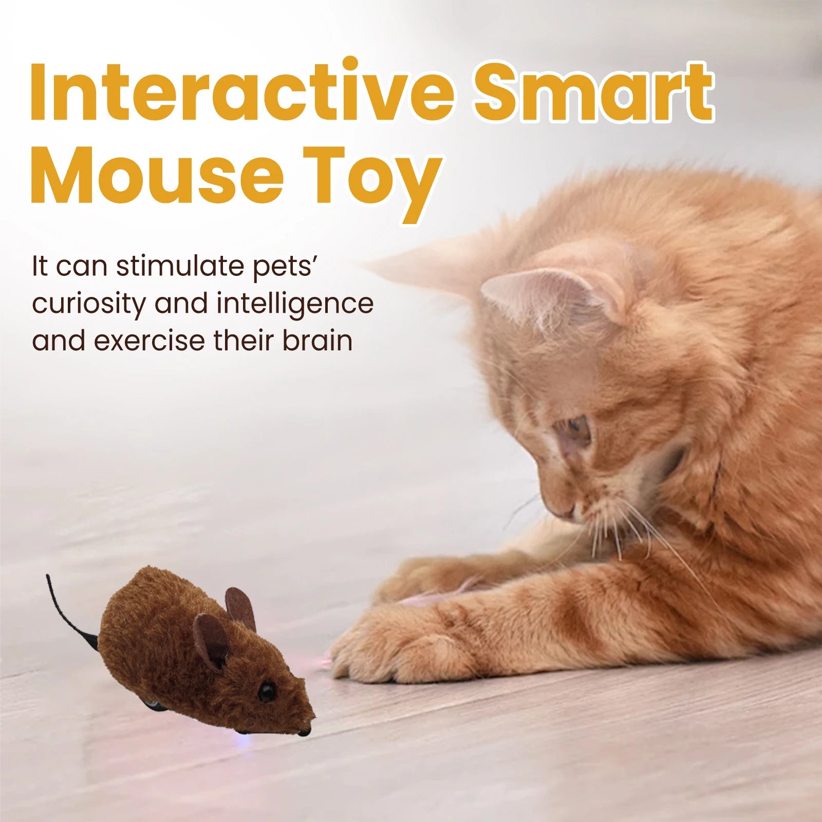 Cat Mouse Toy Interactive Squeaky Realistic Plush Self Moving Hunting Exercise Boredom Relief For Cats Dogs Daily Pet Supplies Oasis Select