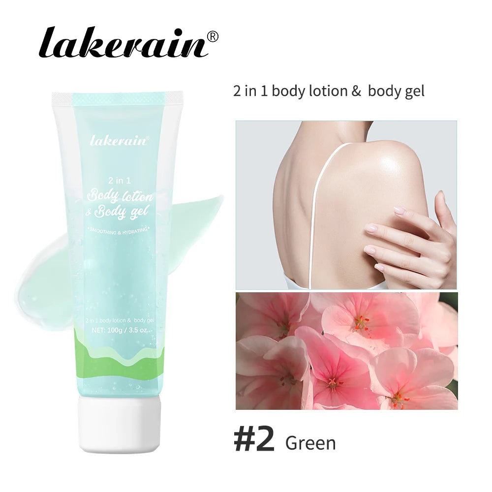 2-in-1 Body Lotion Body Gel Nature Lock Water Anti Aging Brightening Repairing Improve Skin Elasticity Double-tube Body Lotion Oasis Select GREEN