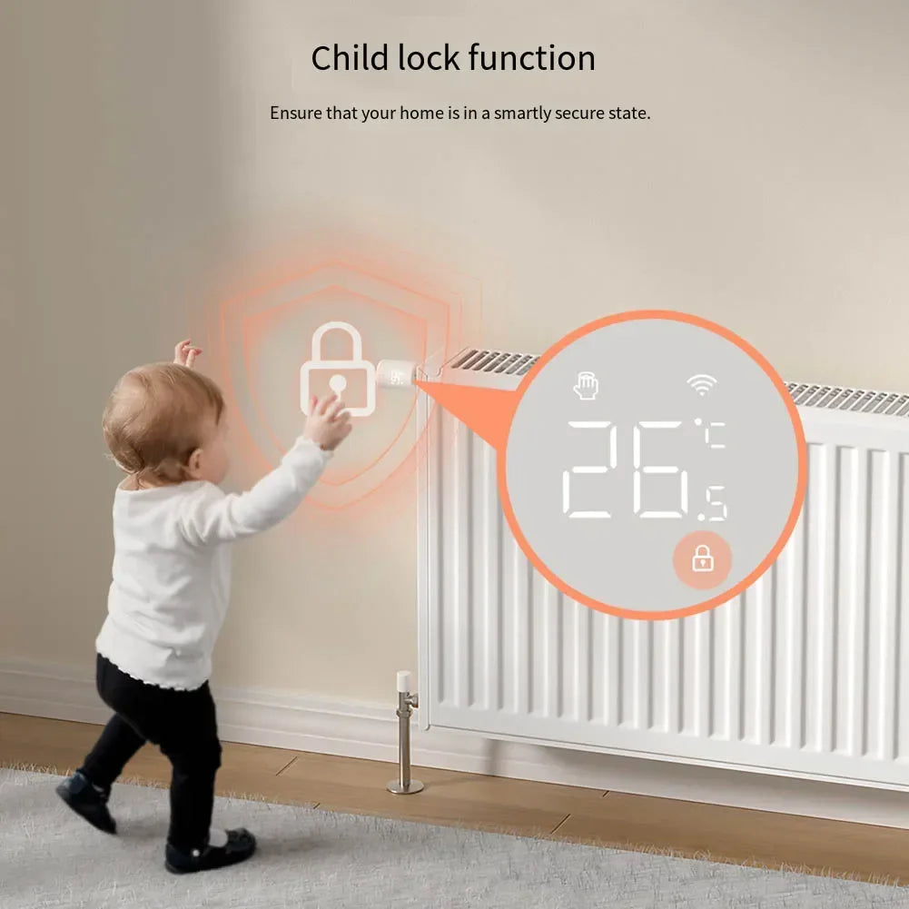 For ZigBee Smart Radiator Thermostat with 7 Day Programmable Schedule and Frost Protection for Energy Efficiency