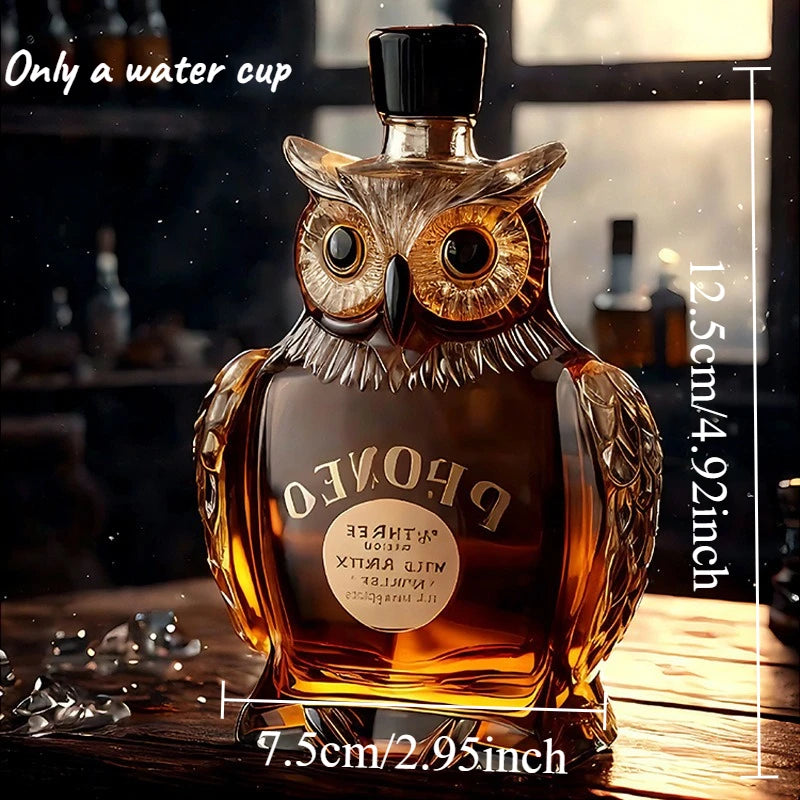 Novelty Animal Shape Whiskey Decanter Creative Glass Liquor Bottle for Scotch Bourbon & Whiskey Bar Decor & Gift Oasis Select owl