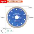 JUSTINLAU Dry Diamond Cutting Saw Blade Ceramic Tile Marble Cutting Grinding Circular Saw Blade Electric Rotating Tool Accessori Oasis Select 125mm