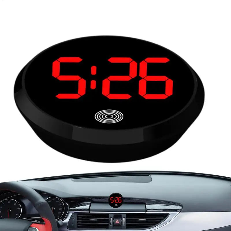 Car Dashboard Digital Clock Car Vent Clocks Watch Touch-Activated Automotive Night Watch Vehicle Dashboard Clock Stylish For Car Oasis Select