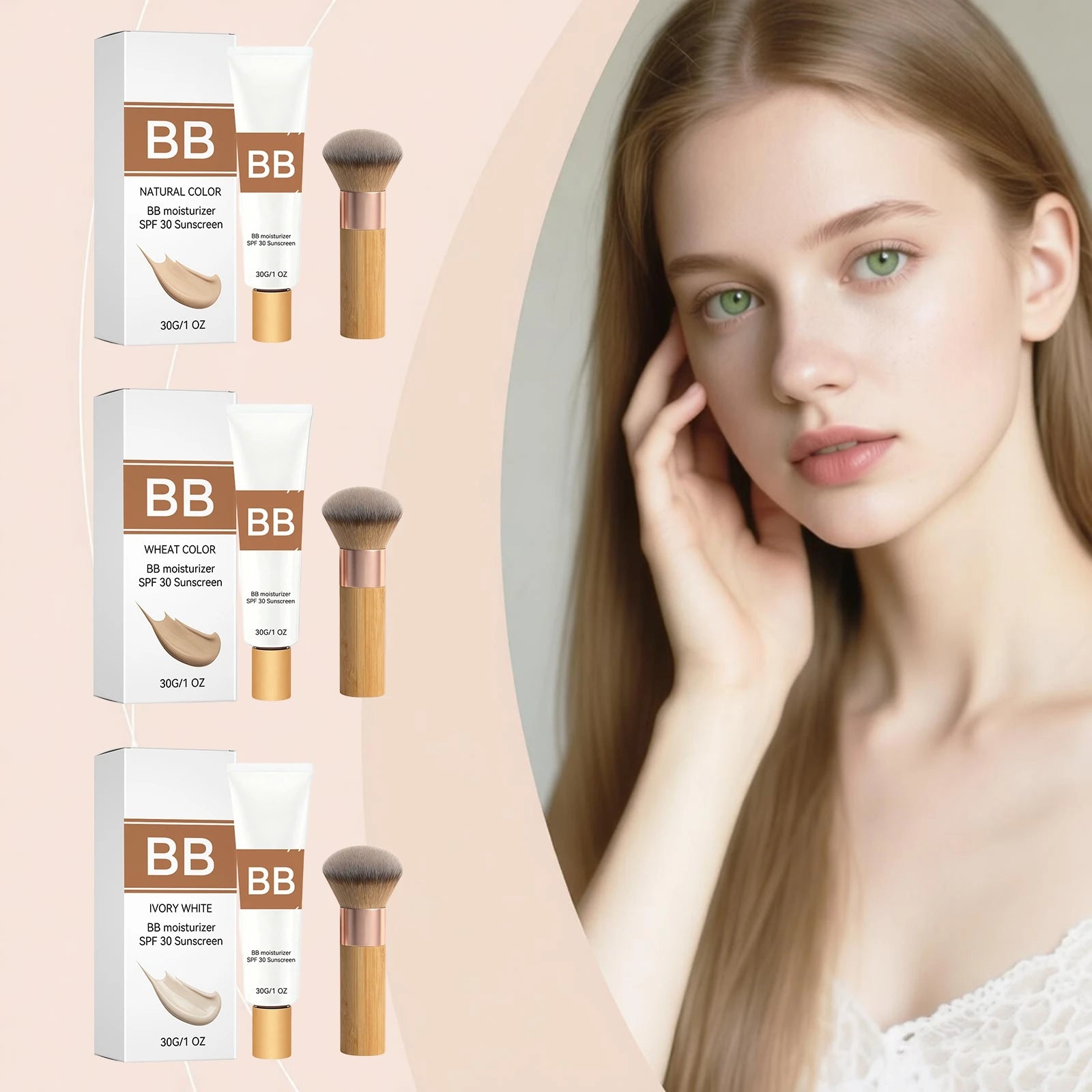 Sunscreen BB Cream Serie Long Time Moisturize Concealer Pores Cover Blemishes Cosmetics Waterproof And Sweat Proof Makeup Tool Oasis Select