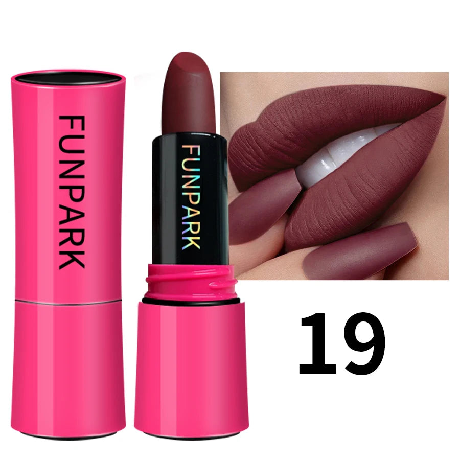 KAFURUX 25-Color Matte Lipstick – Waterproof Long-Lasting