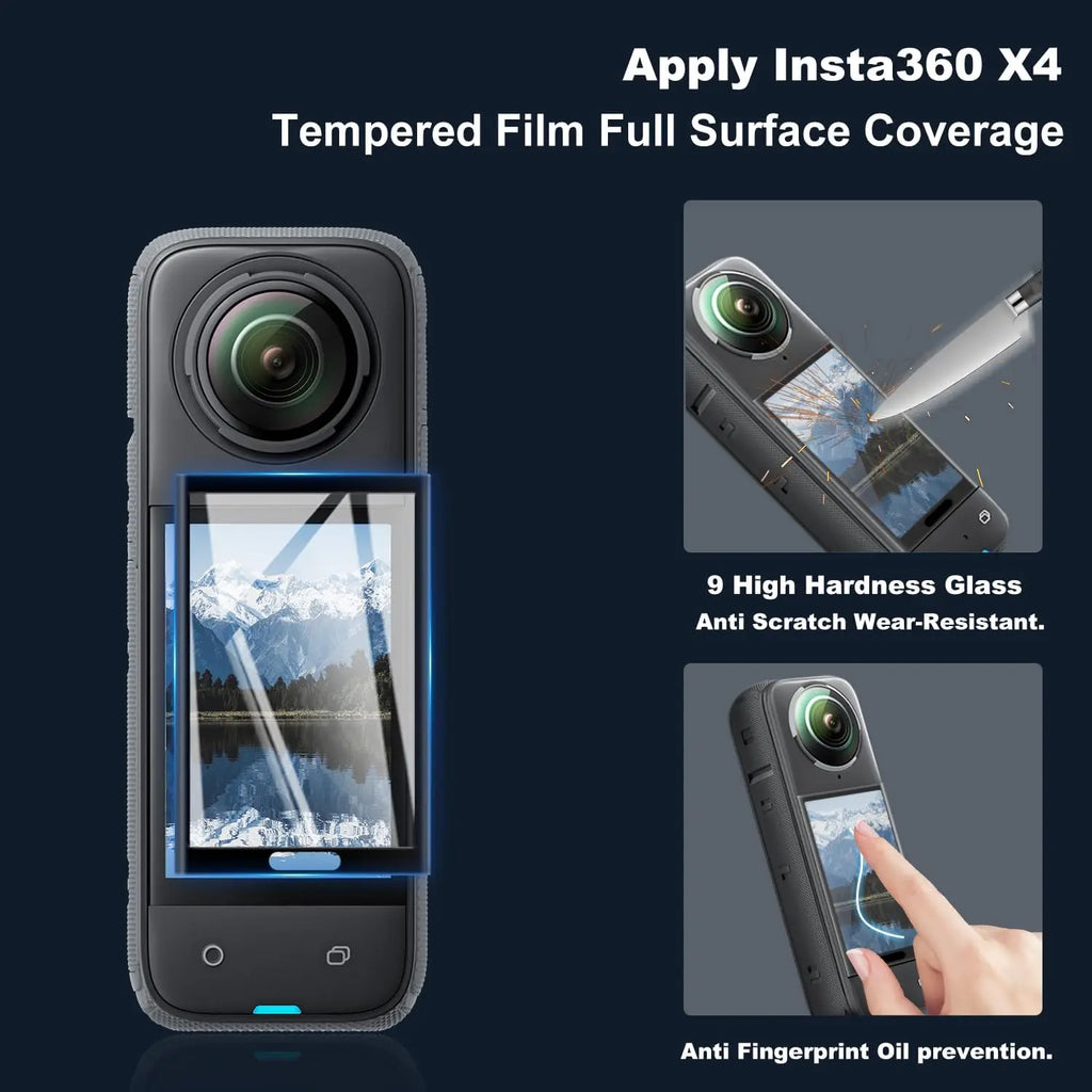 Insta360 X4 Accessories Kit – Lens Guards, Case & Screen Protector