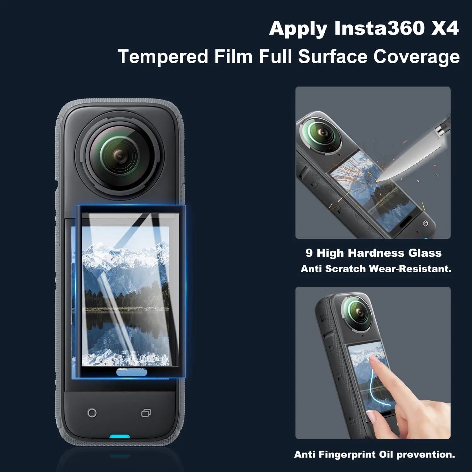 Insta360 X4 Accessories Kit – Lens Guards, Case & Screen Protector