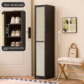 Shoe cabinet household entrance extremely narrow small shoe rack multi-layer indoor good-looking simple storage cabinet Oasis Select Black ten layers