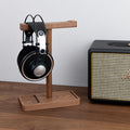 Wooden Headphone Stand Walnut Headphone Rack Rustic Desktop Headphone Hanger Universal Headphone Holder for Most Music Game Oasis Select Default Title