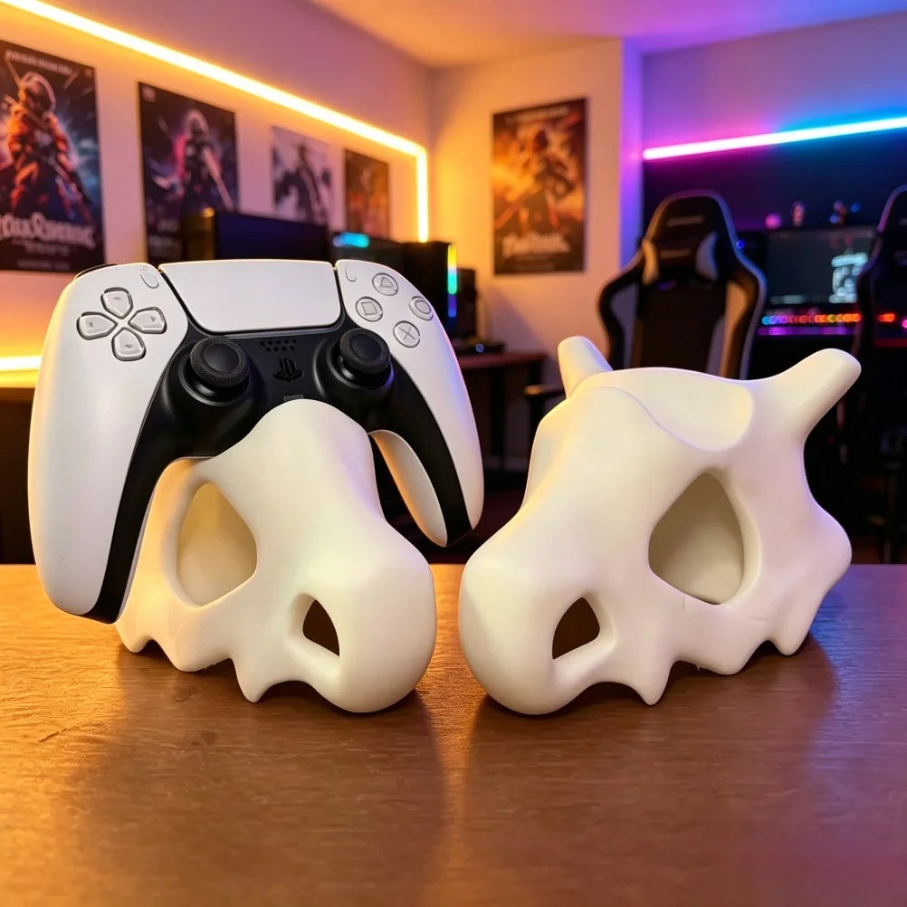 3D Printed Cubone Skull Controller Stand Cute Anime Game Holder Stable Display Dock For PS5 DualSense Gaming Room Decor Gamer Oasis Select