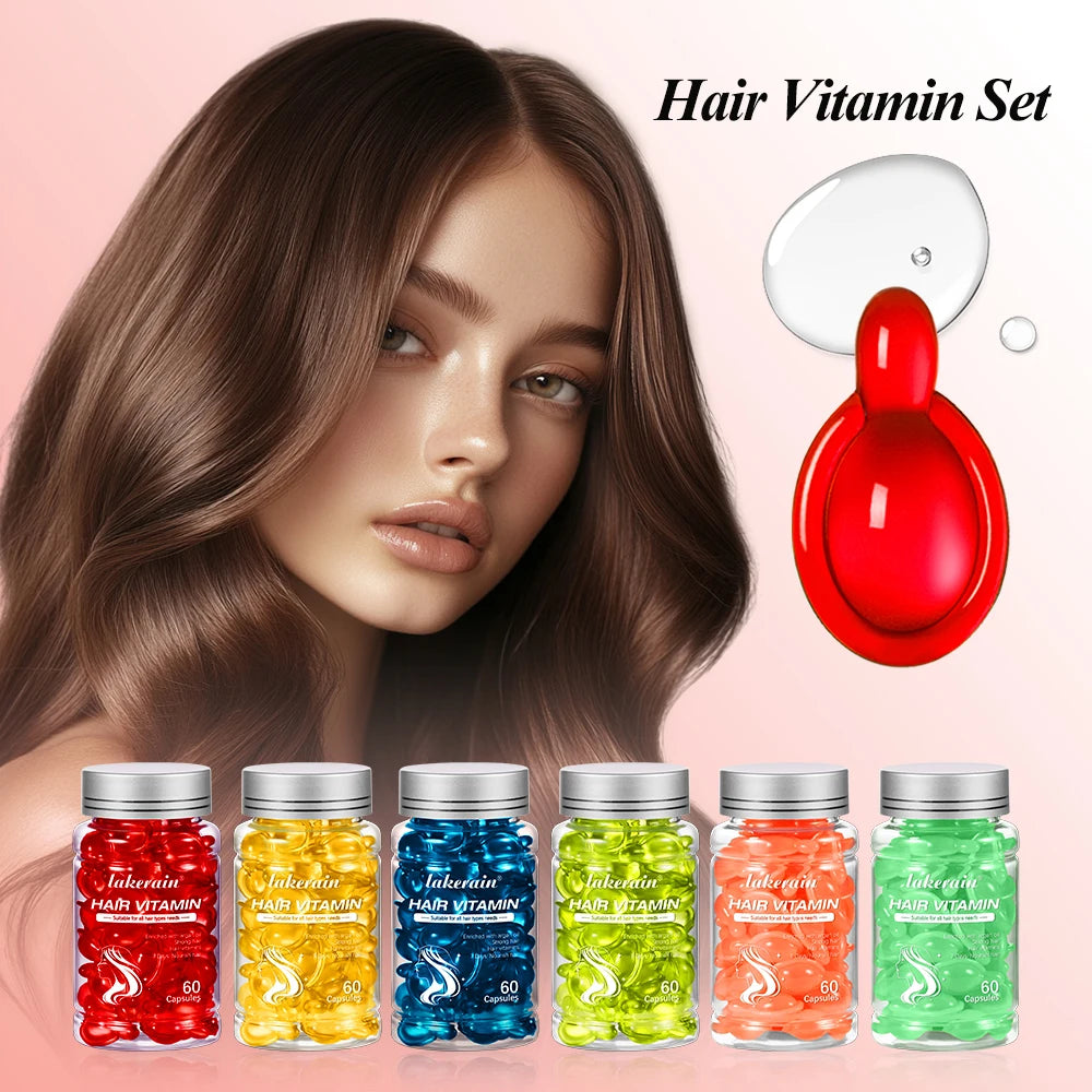 6bottles Morocco Argan Vitamin Oil Hair Care Set Essence Damaged Nutrition Repair Hair Splitting Improvement Treatment Products Oasis Select Default Title