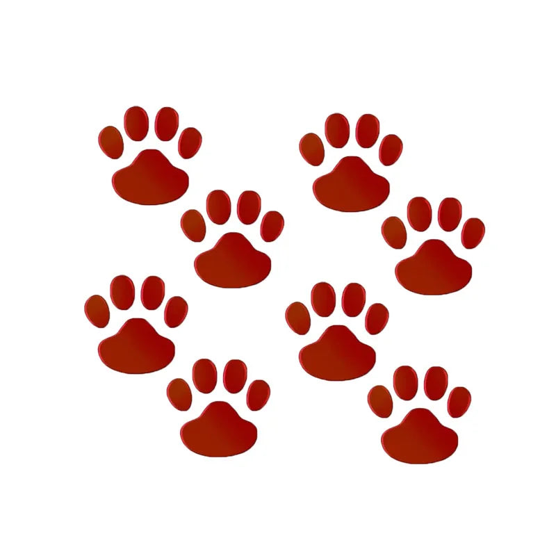 1/2/3/4pairs Door Mirror Cat Dog Footprint Puppy Claw Car Stickers Footprint Sticker Windshield Decals Bumper Car Window Decals Oasis Select Red 4pairs