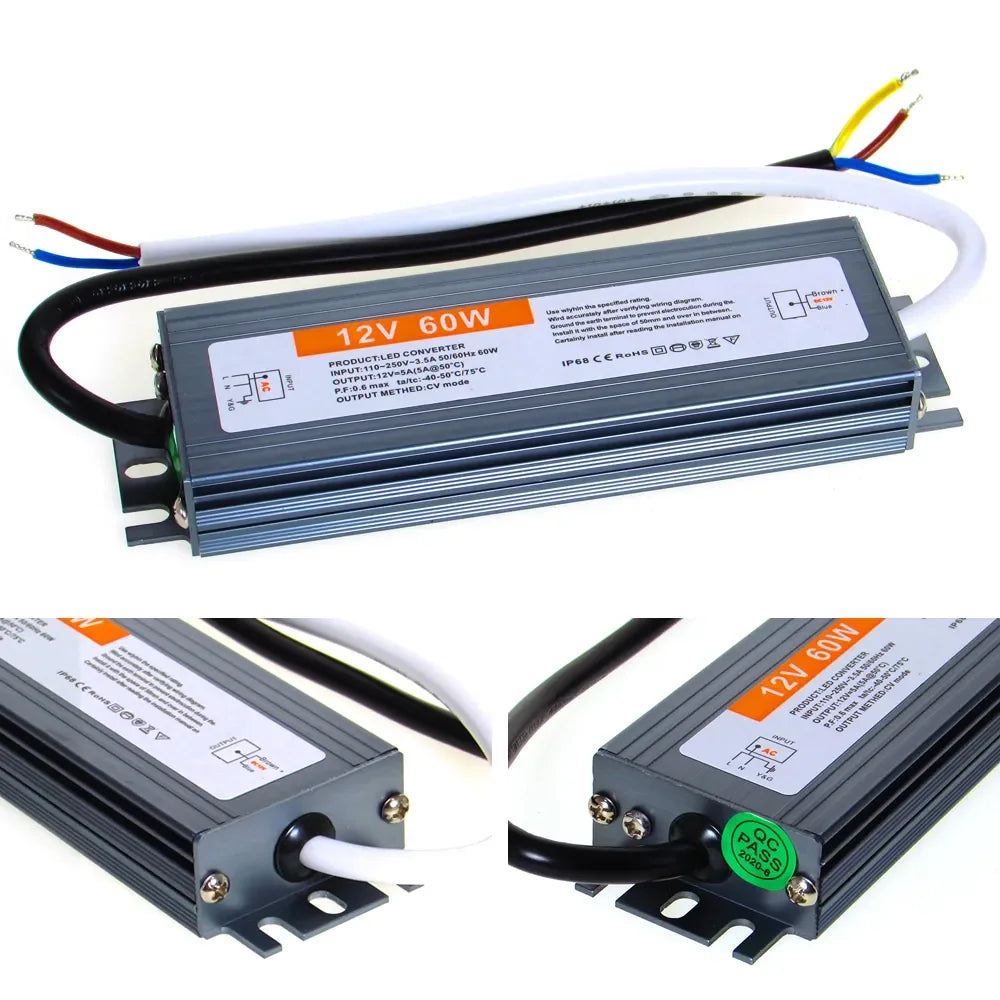 DC 12V 24V 50W Power Supply AC 220V IP67 Waterproof Transformers LED Driver 1A 3A 5A 10A 25A 12W 36W 50W 60W 100W 200W 300W 400W Oasis Select