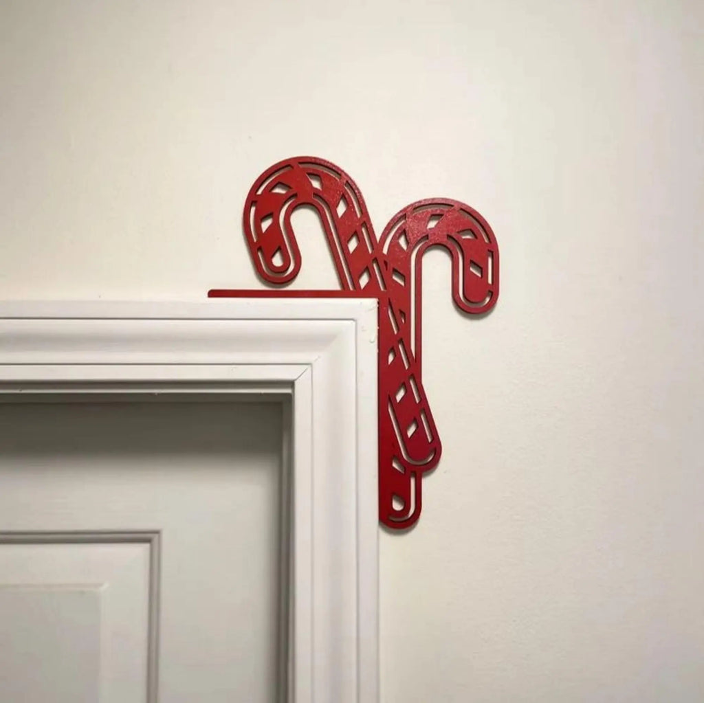 Christmas Decoration 2025 1pc Santa Clau Christmas Door Corner Decoration Diy Stitching Creatives Home Decor Colgante De Navidad Oasis Select Candy Cane