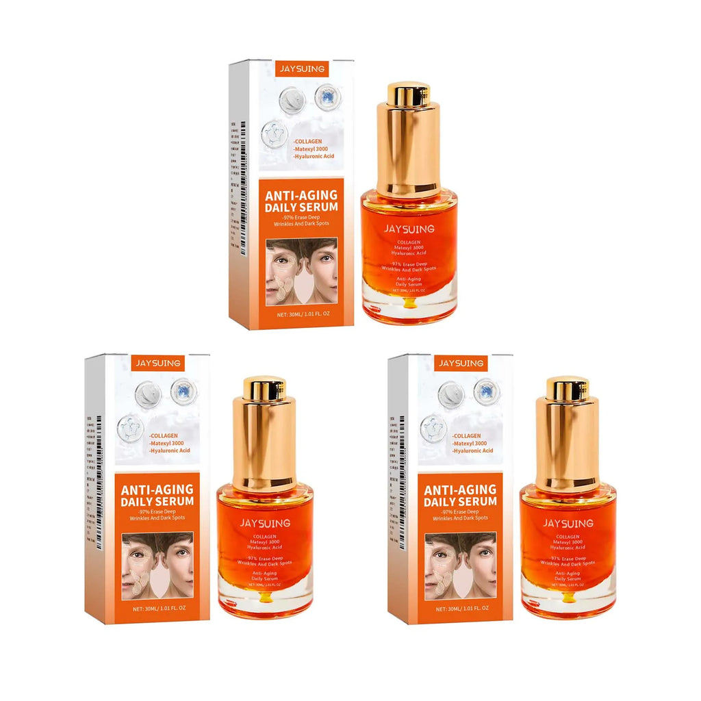 Collagen Firming Face Serum W-rinkles Removal Firming Lifting Anti A-ging Fade Fine Lines Essence Brighten Moisturizing Serum Oasis Select 3Pcs 30ml Boxed
