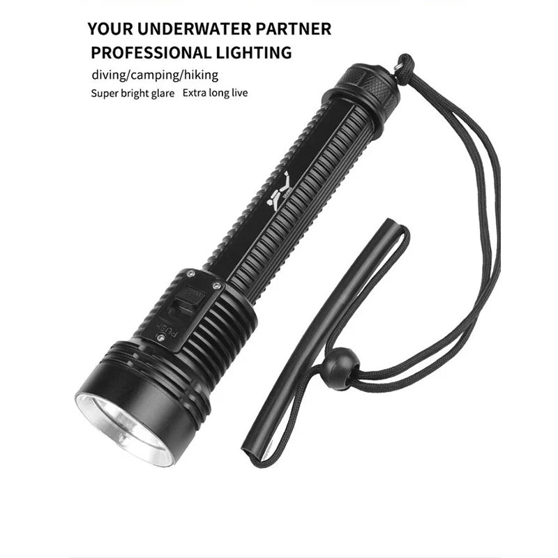 POCKETMAN 2000LM IPX8 Diving Flashlight | Scuba Torch & Lanyard
