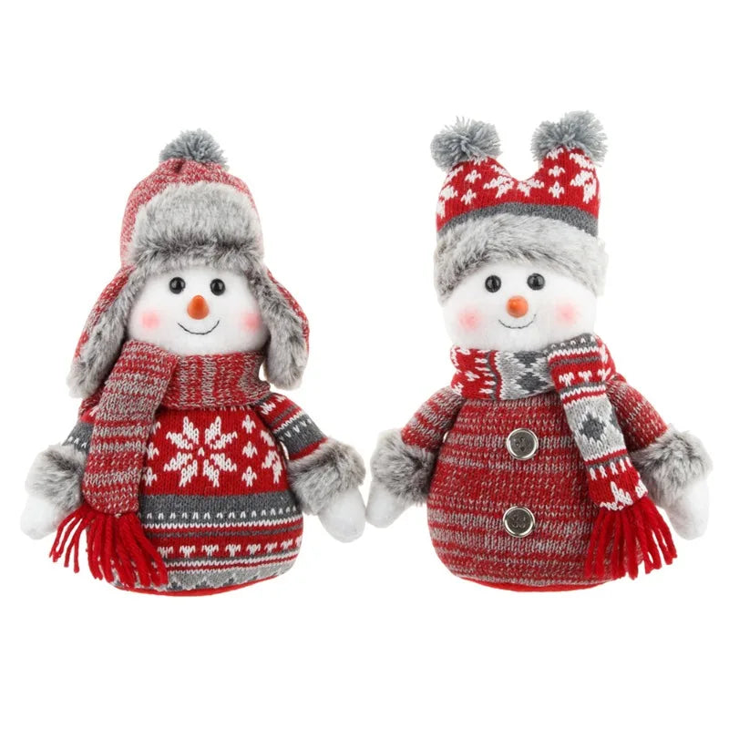 1Pcs Christmas Decoration Gift Lei Feng Hat Snow Doll Plush Toy Snowman Window Display Ornament Cute Festive Atmosphere Oasis Select