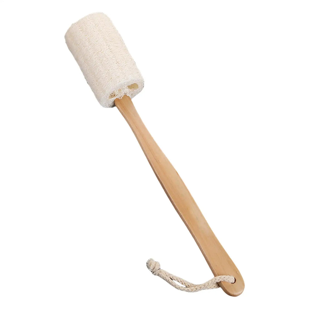 1PC Exfoliating Loofah Bath Brush Loofah Sponge Body Scrubber With Long Wooden Handle Back Brush Skin Care Body Clean Brush Oasis Select
