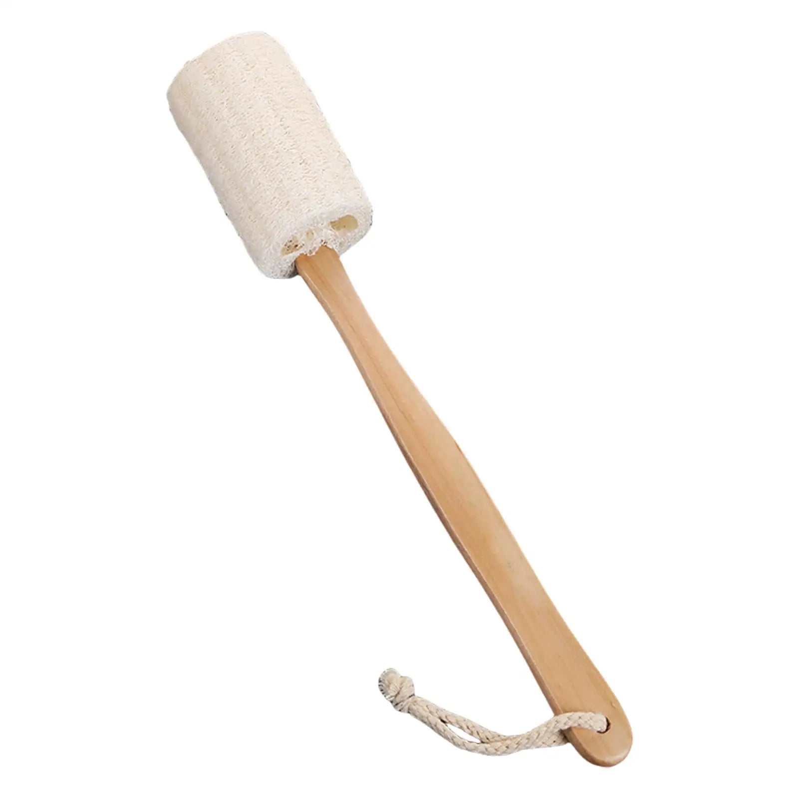 1PC Exfoliating Loofah Bath Brush Loofah Sponge Body Scrubber With Long Wooden Handle Back Brush Skin Care Body Clean Brush Oasis Select