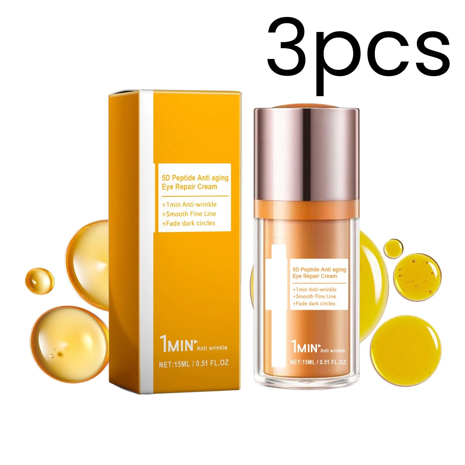 Hoygi 5D Peptide Anti-Aging Eye Cream – Wrinkles & Dark Circles Anti-Aging Eye Cream Oasis Select 3pcs