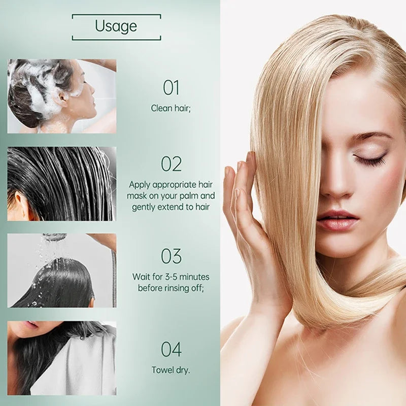Keratin Hair Mask & Moroccan Argan Hair Care Oil Serum Repair Frizz Dry Damaged Smoothing Nourishing Hair Treatment Cream Oasis Select