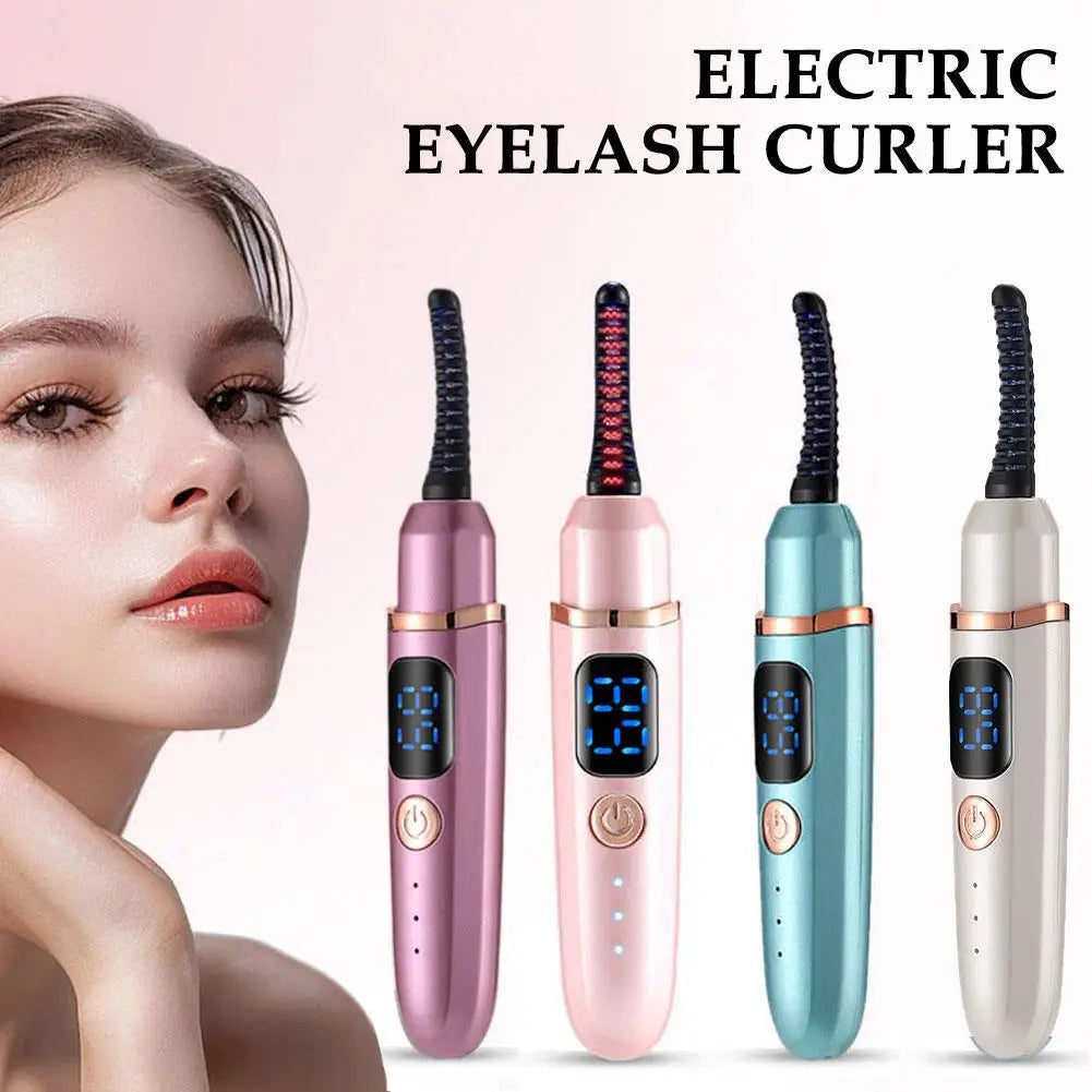 Portable Electric Eyelash Curler Heated Safety Eyelash Curle Mini Fast Heating Long Lasting Makeup Tool Oasis Select