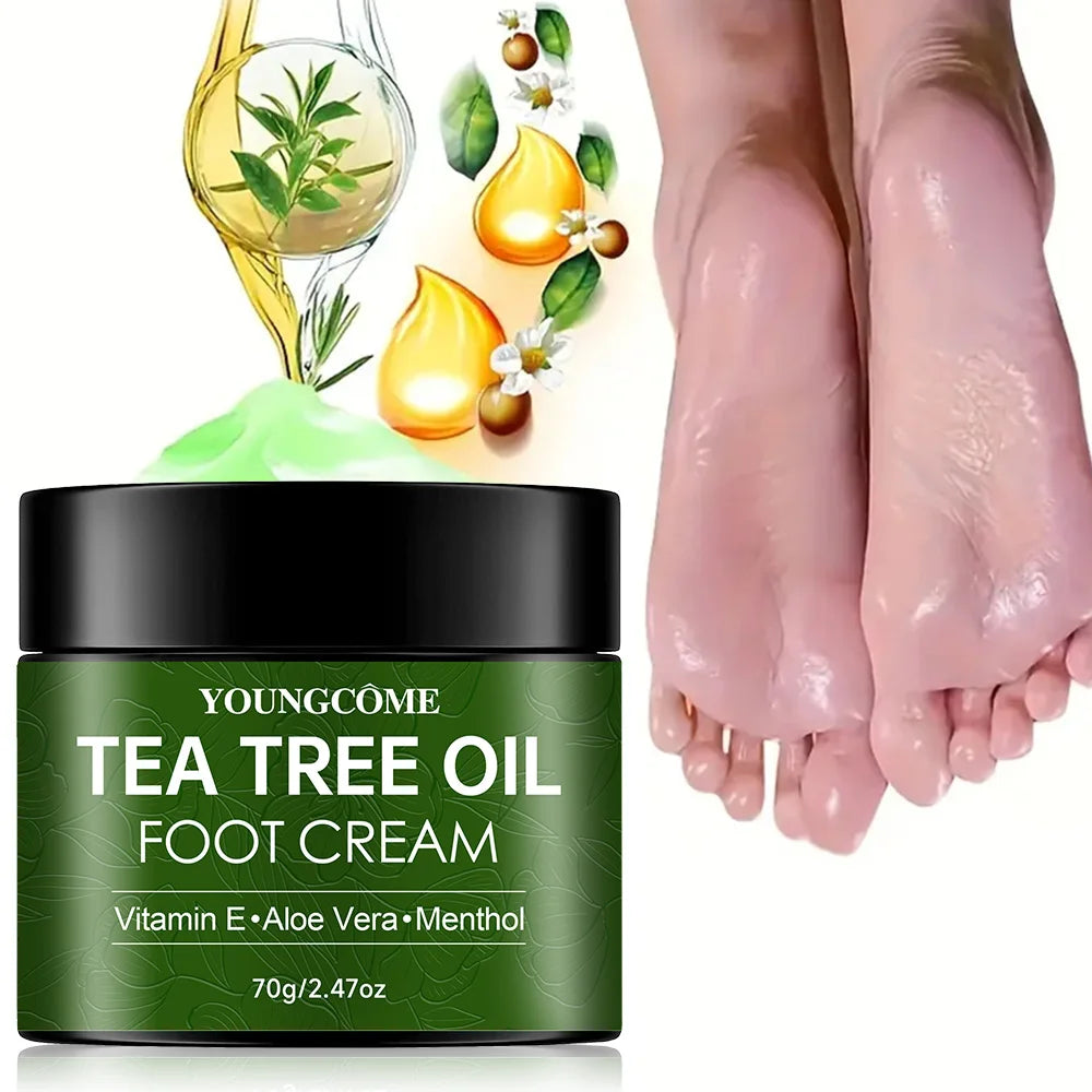 YOUNGCOME Tea Tree Foot Cream – Soften & Hydrate Rough Heels
