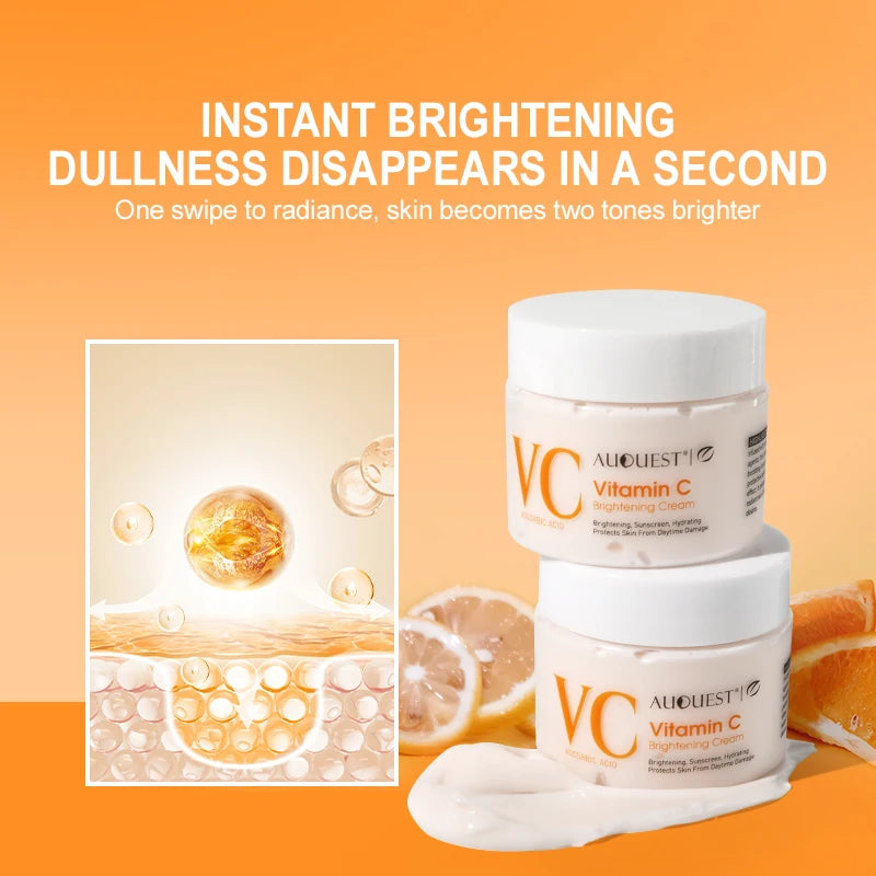 Vitamin C Whitening Face Cream Fade Freckle Dark Spot Improve Dullness Nourishing Moisturizing Cream Lightening Facial Skin Care Oasis Select