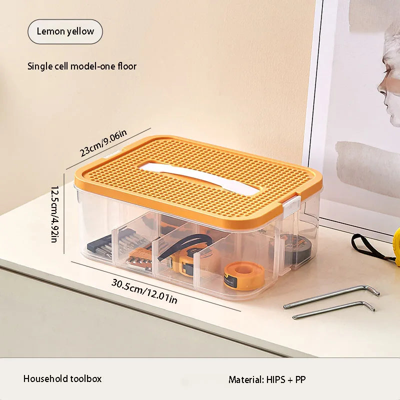 Tool storage box, large-capacity hardware parts storage box, designed for organizing and sorting tools and parts Oasis Select D