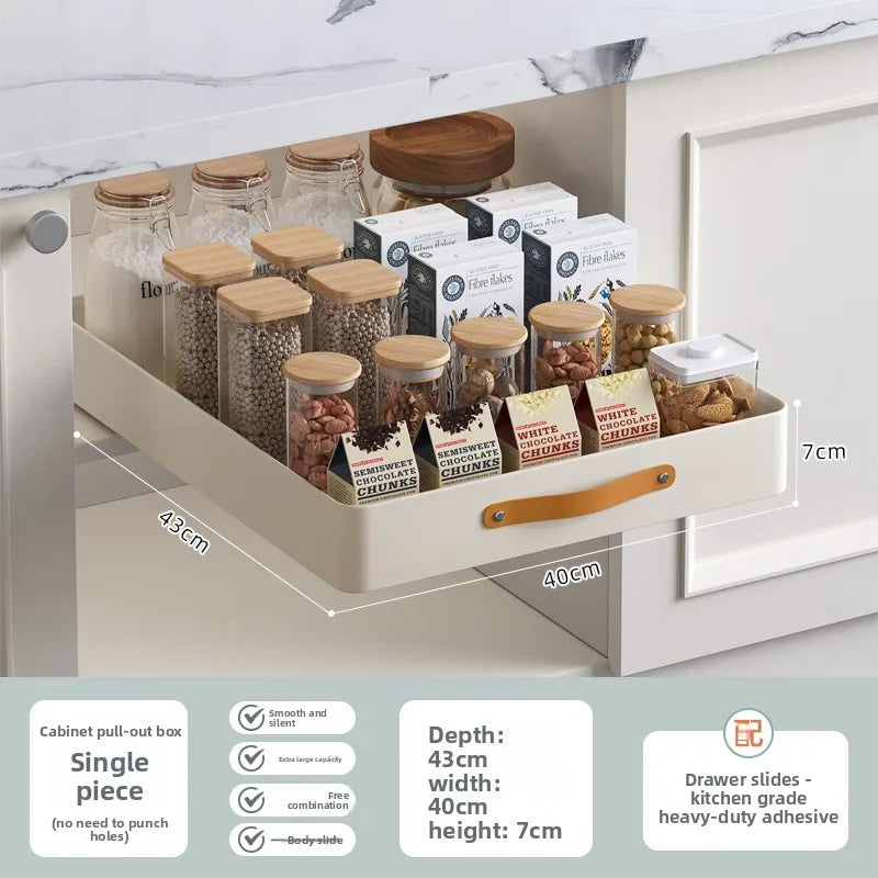 Multi-functional Stainless Steel Pull-out Dish Rack Drawer Basket