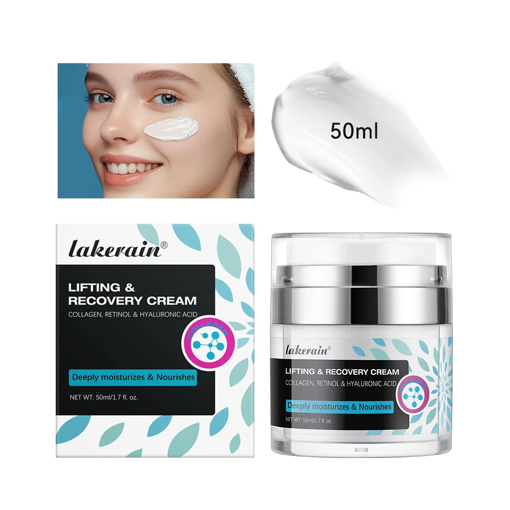 Retinol & Hyaluronic Acid Cream Anti-Aging Face Moisturizer for Face Firming Skin Care Neck Nourishing Promotes Skincare Oasis Select black