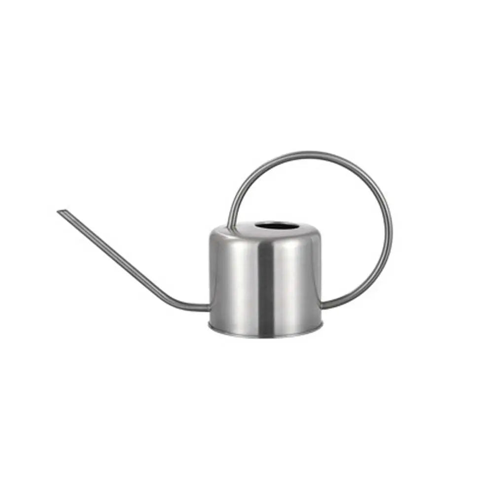 Sprinkler Stainless Steel Watering Can Rustproof Leakproof Comfortable Watering Pot 1.3L Long Nozzle Spray Kettle Gardening Oasis Select Silver