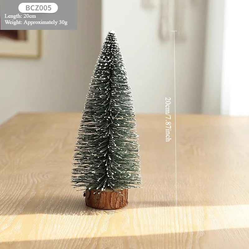 Christmas Decorations Snow Scenes Mini Christmas Trees Office Desks Wine Cabinets TV Cabinets Christmas Decorative Items Oasis Select BCZ005 20cm Look at the picture