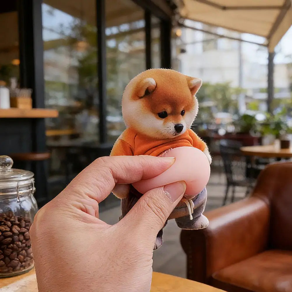 3D Shiba Inu Belly Squeeze Toy & Door Stopper – 2 Pack Novelty Squeeze Toy Oasis Select