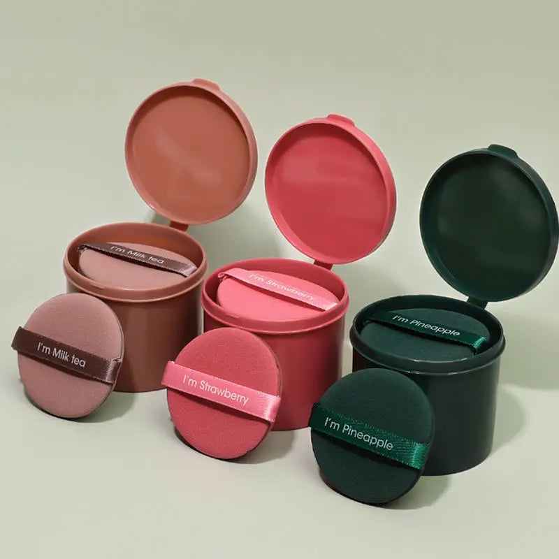 7-Piece Strawberry Makeup Sponge Puff Set – Wet & Dry Use Makeup Sponge Set Oasis Select