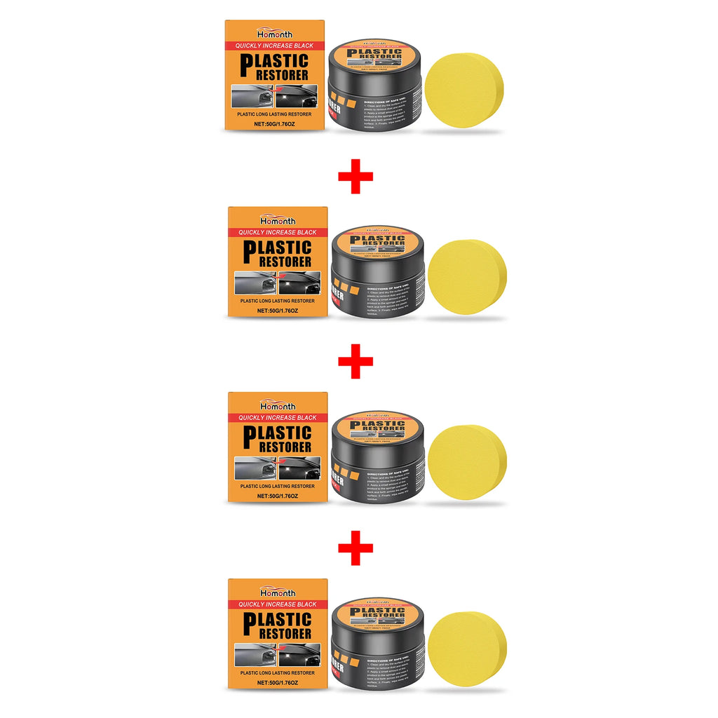 Automotive Interior Restorer Cream with Sponge Car Maintenance Cream UV Protection Repel Dust Stains Waterproof Repair Car Care Oasis Select 4 X 50g with sponge