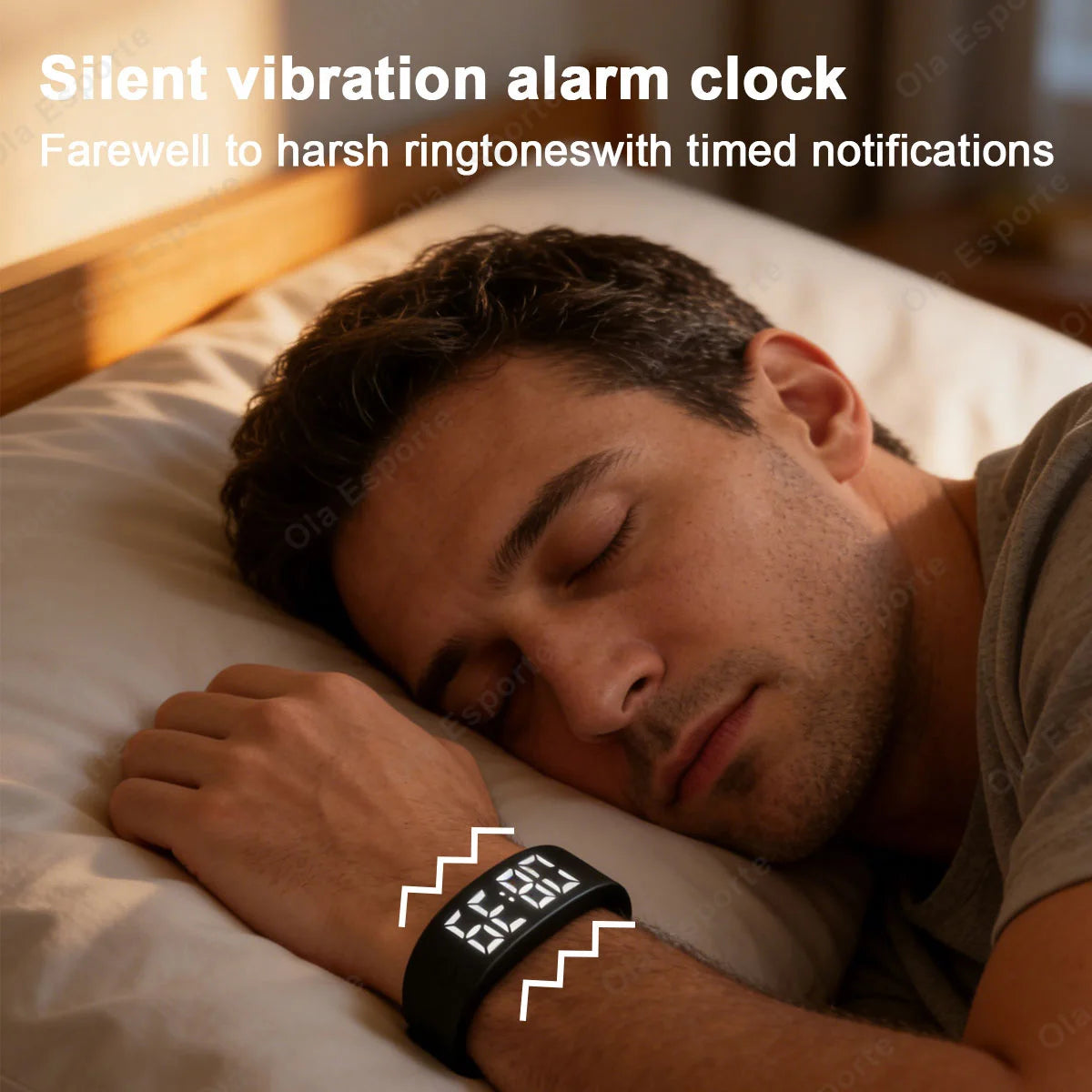 LED Smart Fitness Band – Step Tracker, Alarm & Sleep Monitor