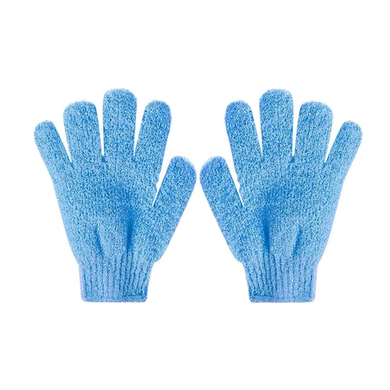 1/2/3pairs Exfoliating Bath Gloves Double Sided Bath Gloves For Beauty Spa Massage Skin Shower Scrubber Bathing Accessories Oasis Select 1pairs blue