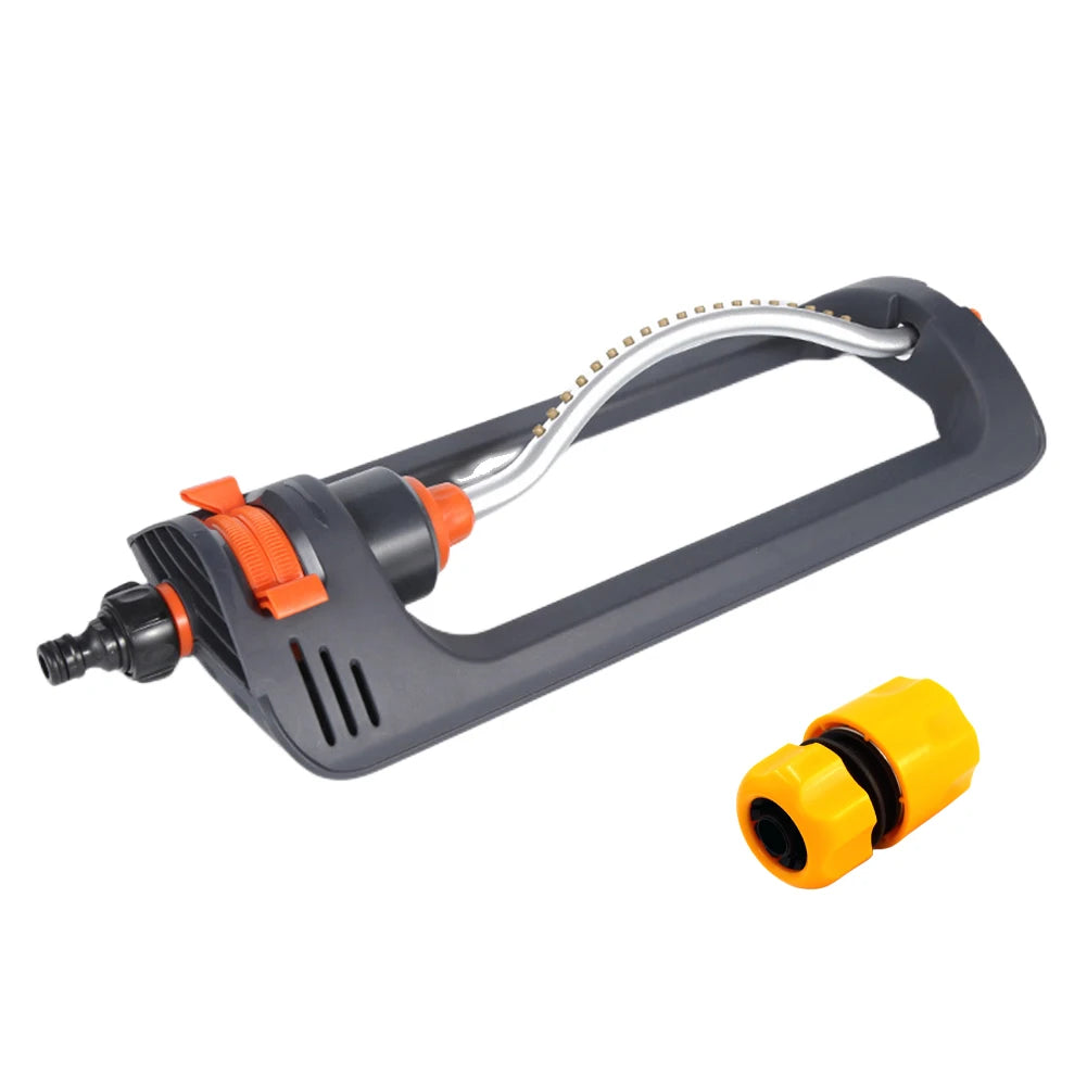 Aluminum Tube Swing Sprinkler 19 Hole Nozzles Irrigation Sprinkler with 1/2in Connector for Cooling Lawn/Agriculture Irrigation Oasis Select Yellow spain