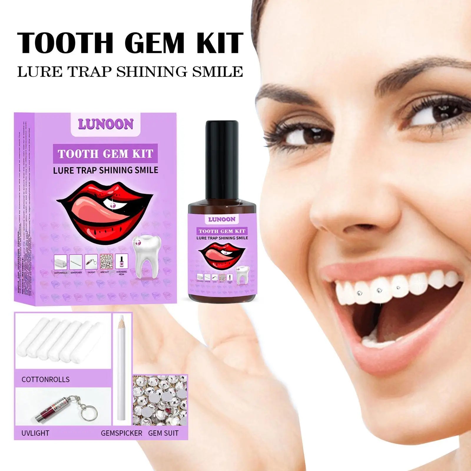 DIY Tooth Gem Kit – Crystals, UV Glue & LED Light Tooth Gem Kit Oasis Select