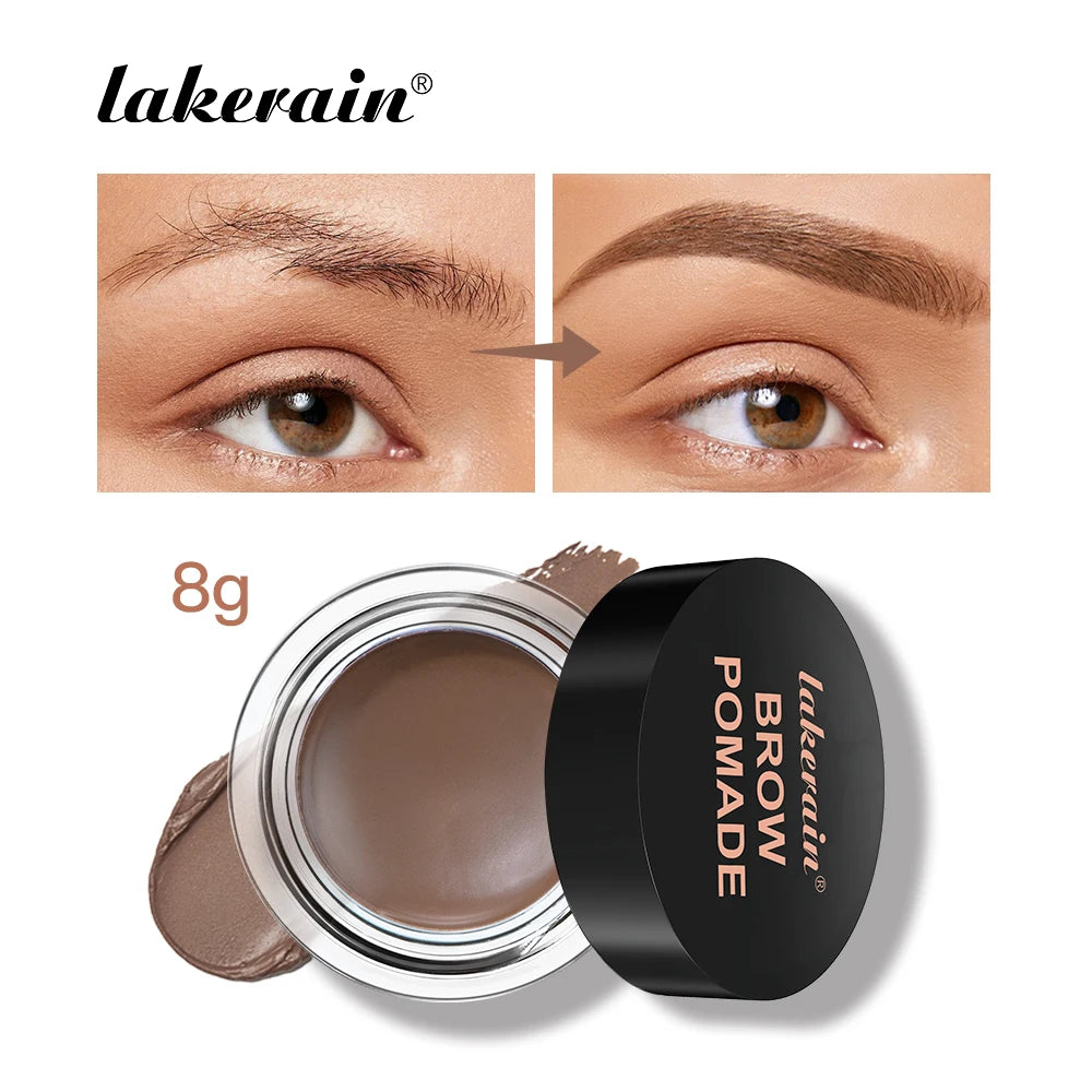 Lakerain Brow Pomade Long-Lasting Waterproof Sweatproof Natural Brown Black Smooth Eyebrow Brow Tint Pencil Makeup Cosmetics Oasis Select