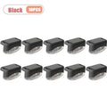 Solar Powered Pathway Lights Waterproof in-Ground LED Outdoor Lighting for Garden Walkway Stairs and Landscape Oasis Select Black-10PCS Warm light