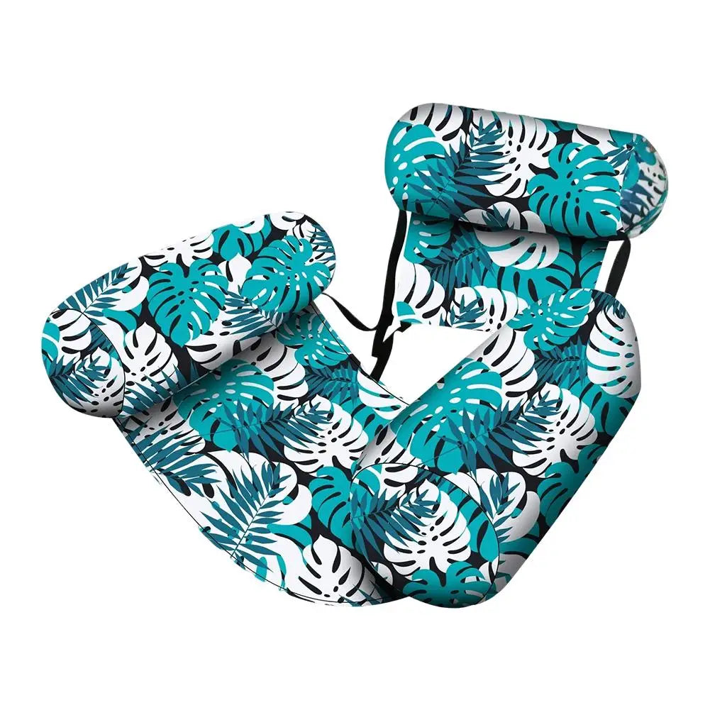 Portable Foldable Inflatable Water Hammock, Comfortable Pool Lounge Chair, Heavy-Duty Floating Recliner Bed for Adults Swimming Oasis Select 02