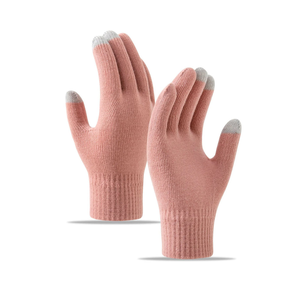 Knitted gloves, touch screen, cycling, skiing, fitness, warmth, autumn and winter outdoor sports trend Oasis Select