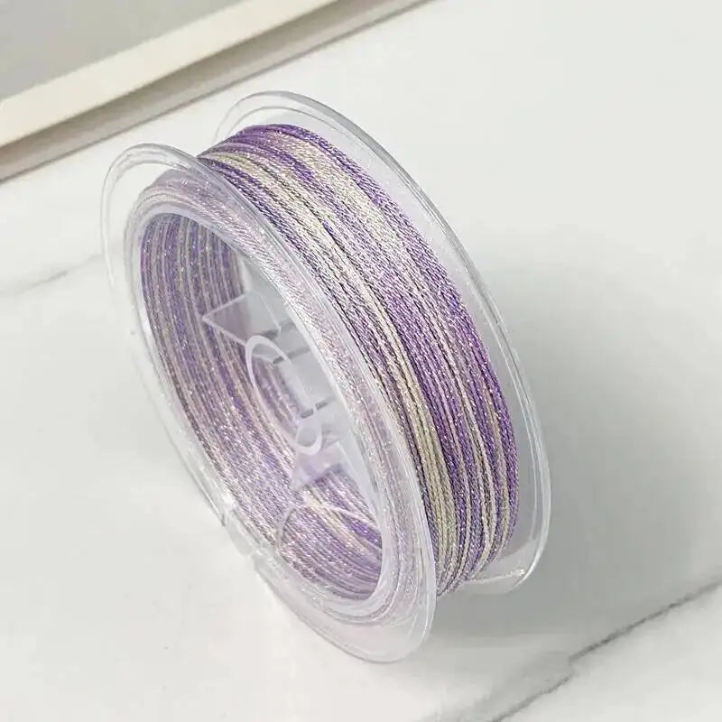 0.4MM Segment Dyed Starry Sky Thread 6-Strand Gradient Woven Rope DIY Bracelet Necklace Woven Iridescent Color Thread Oasis Select C29 0.4mm 50m