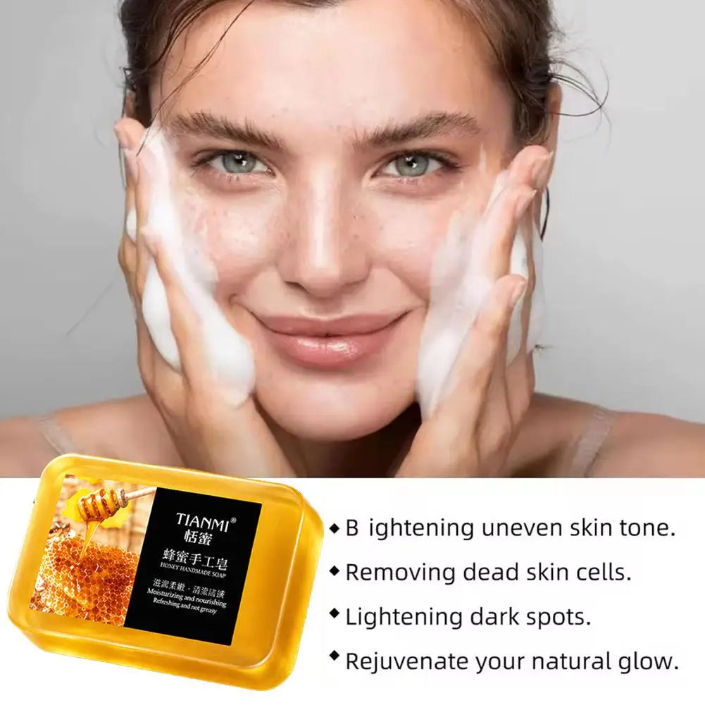 honey soap, deep cleaning, hydrating and moisturizing, softens rough skin, smoothes skin,easy to carry for outdoor travel 1PCS Oasis Select