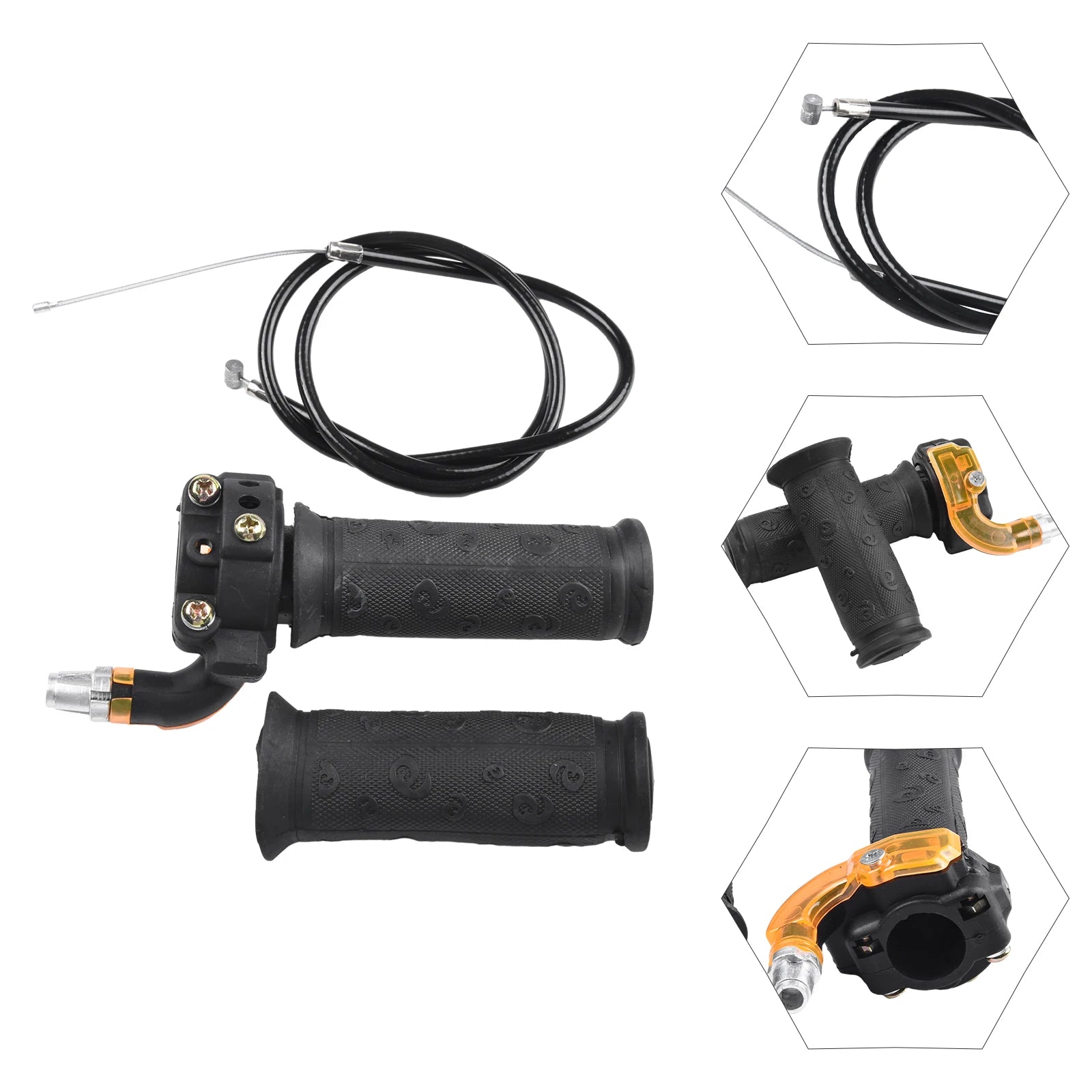 Accessories Throttle Grips Plastic 2-Stroke 49CC Cable Hand Outdoor Parts Pocket Dirt Bike Replacement Scooters Oasis Select