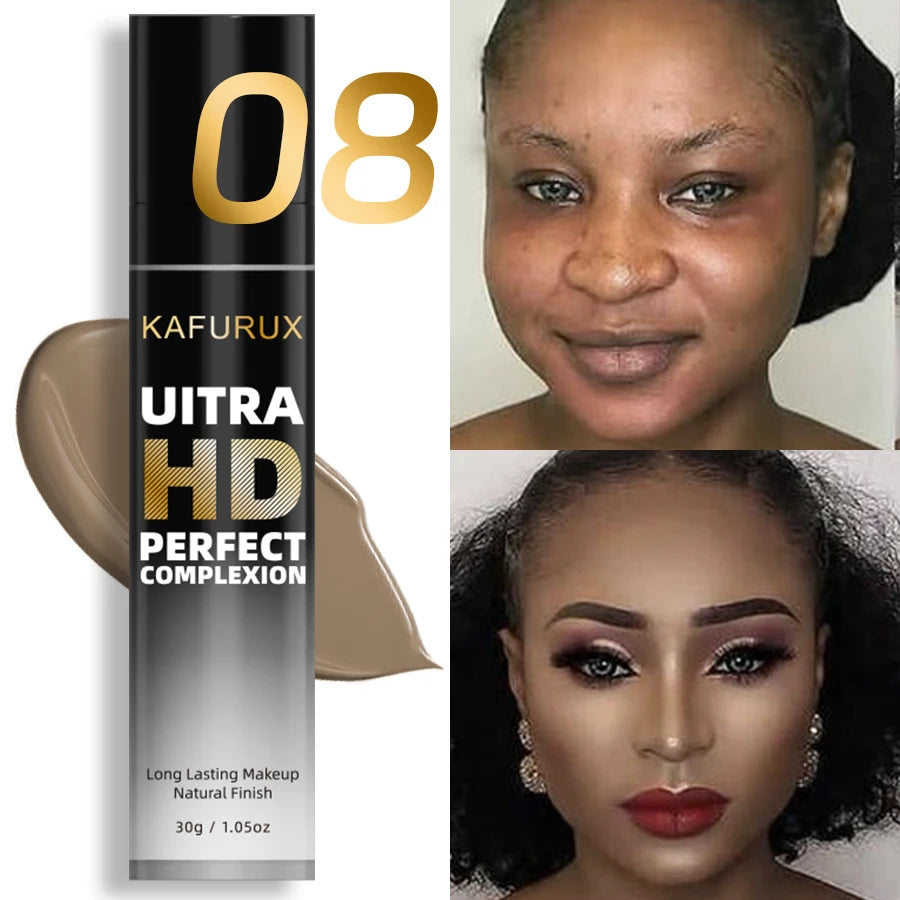 KAFURUX 8-Shade Full Coverage Matte Liquid Foundation 30g